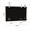 Ver imagem 3 de Painel Tv até 50 Pol em Mdf com Prateleiras para Decoração Preto