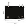 Painel Tv até 50 Pol em Mdf com Prateleiras para Decoração Preto - 3
