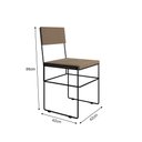 Ver imagem 5 de Mesa Jantar Industrial Trama 1,40x0,80m Amêndoa com 4 Cadeiras Estofadas Vitória Bege e Preta