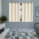 Ver imagem 1 de Cortina Blackout PVC Prata com Voil 2,00 M x 1,40 M - Bege