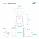 Ver imagem 2 de Assento Sanitário Fechamento Lento Vesúvio Branco para vaso Icasa