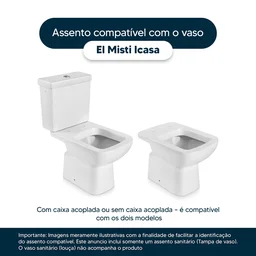 Tampa de Privada Mist Branco para louça Icasa 6lpf - 4