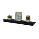 Ver imagem 2 de Prateleira Porta Quadros 100 x 10cm Preta Suporte Invisível
