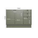 Ver imagem 6 de Balcão 2 Portas 3 Gavetas 120cm Cozinha 100% MDF sem Tampo Sevilha Verde/Hill
