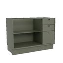 Ver imagem 3 de Balcão 2 Portas 3 Gavetas 120cm Cozinha 100% MDF sem Tampo Sevilha Verde/Hill