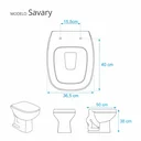 Ver imagem 2 de Assento Sanitário Poliéster Fechamento Lento Savary Branco para vaso Eternit