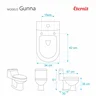 Tampa de Vaso em MDF Gunna Branco para bacia Eternit - 2
