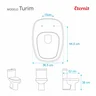 Tampa de Vaso Poliéster Turim Branco para bacia Eternit 6lpf - 4