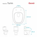 Ver imagem 4 de Assento Sanitário Poliéster Turim Branco para vaso Eternit