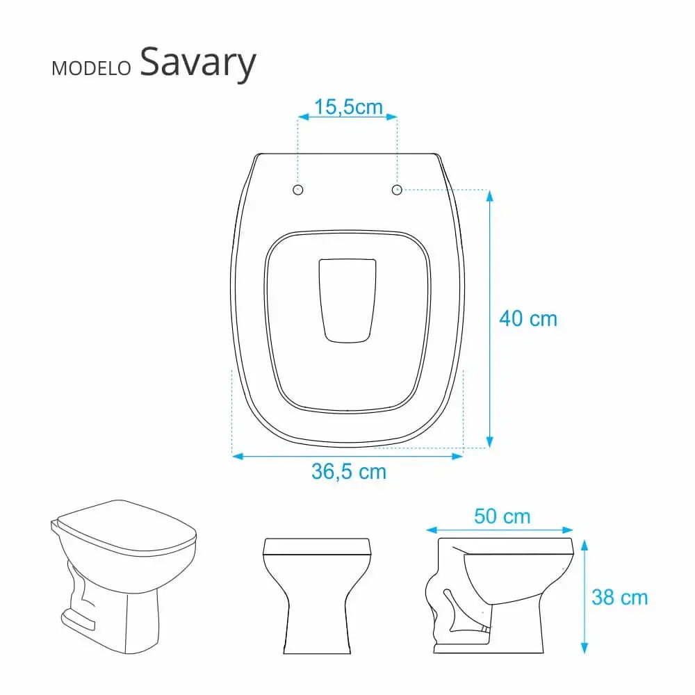 Tampa de Privada Poliéster Savary Branco para louça Eternit 6lpf - 2