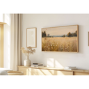 Ver imagem 1 de Quadro Decorativo N°248 160x90cm - Panorâmico - Campo de Flores - Madeira Clara - Rollflex