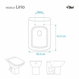 Assento Sanitário Lirio Branco para bacia Fiori 6lpf - 3