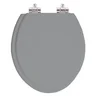 Tampa de Vaso Sanitário Poliéster com Amortecedor Fiori Cinza Escuro para bacia Fiori - 1