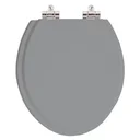 Ver imagem 1 de Assento Sanitário Poliéster Fechamento Lento Fiori Cinza Escuro para vaso Fiori