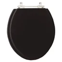 Ver imagem 1 de Tampa de Vaso Sanitário Poliéster Fiori Preto para bacia Fiori