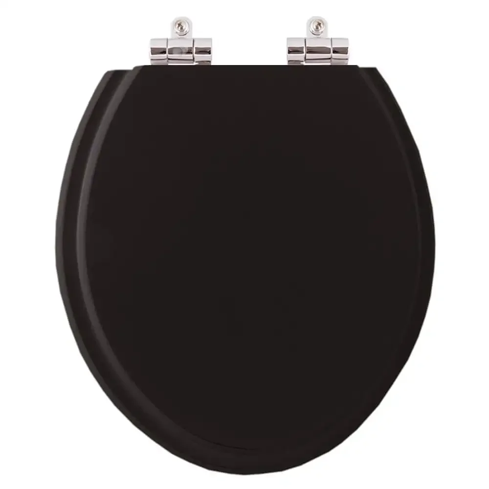 Assento Sanitário Poliéster Fechamento Lento Fiori Preto para vaso Fiori - 1
