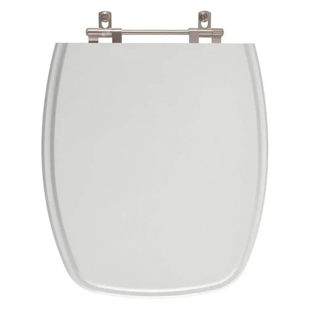 Assento Sanitário Poliéster Primula Plus Cinza Claro para vaso Fiori - 1