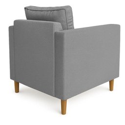 Kit 2 Poltronas Decorativa Helena Linho Cinza Dal Poz Estofados - 6