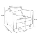 Ver imagem 7 de Kit 2 Poltronas Decorativa Helena Linho Cinza Dal Poz Estofados