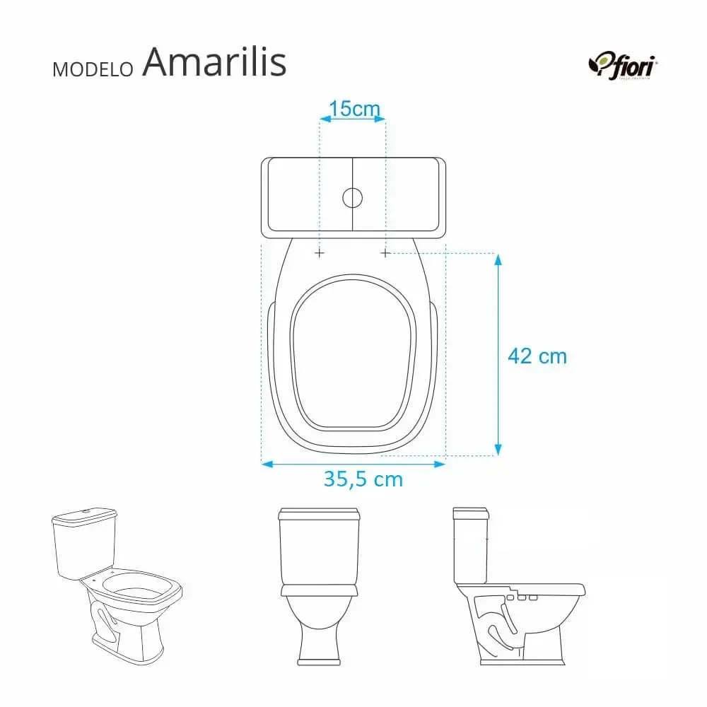 Tampa de Privada Almofadada Amarilis Branco para louça Fiori 6lpf - 3