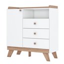 Ver imagem 4 de Cômoda 3 Gavetas 1 Porta Confete Henn - Branco/jequitibá Hp