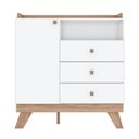 Ver imagem 5 de Cômoda 3 Gavetas 1 Porta Confete Henn - Branco/jequitibá Hp