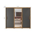 Ver imagem 3 de Roupeiro/Armário/Guarda Roupas/Organizador PAN Com 3 Portas de Correr 4 Gavetas Com Corrediças Teles