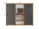 Ver imagem 3 de Roupeiro/Armário/Guarda Roupas/Organizador PAN Com 3 Portas de Correr 4 Gavetas Com Corrediças Teles