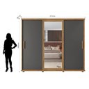 Ver imagem 2 de Roupeiro/Armário/Guarda Roupas/Organizador PAN Com 3 Portas de Correr 4 Gavetas Com Corrediças Teles