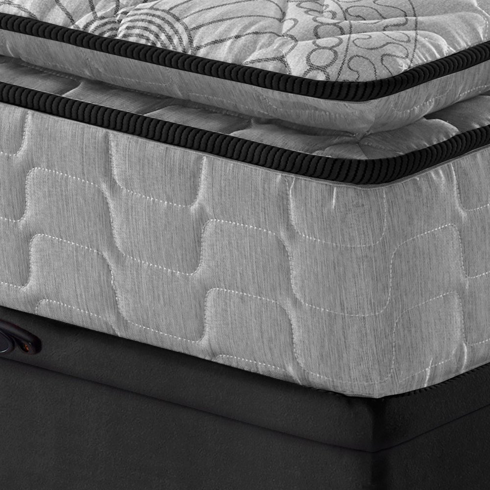 Cama Box Baú Casal Preto + Colchão Ortopédico Espuma D33 Pillow Top Hanover One 138x188x64cm - 5