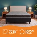 Ver imagem 5 de Cama Box Viúva Preto + Colchão Espuma D20 Dupla Face Zidi Querubin 128x188x49cm