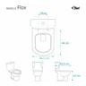 Assento Sanitário Poliéster Fechamento Lento Flox Cinza Claro para vaso Fiori - 2