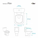 Ver imagem 2 de Assento Sanitário Poliester Soft Close Flox Marfim para vaso Fiori 6lpf