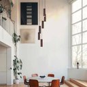 Ver imagem 4 de Lustre Pendente para Sala Pé Direito Duplo Sp-focus Marrom