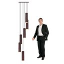 Ver imagem 1 de Lustre Pendente para Sala Pé Direito Duplo Sp-focus Marrom