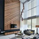 Ver imagem 3 de Lustre Pendente para Sala Pé Direito Duplo Sp-focus Marrom