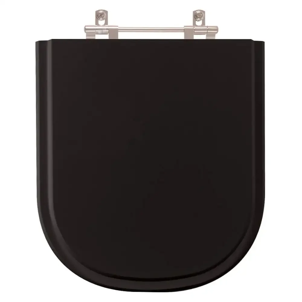 Assento Sanitário Poliéster Flox Preto para vaso Fiori - 1