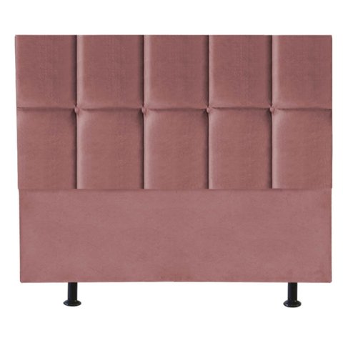 Cabeceira Cama Box Queem Estofada Poliana 160 Cm Suede:rosê