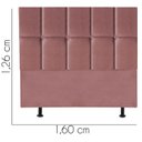 Ver imagem 3 de Cabeceira Cama Box Queem Estofada Poliana 160 Cm Suede:rosê