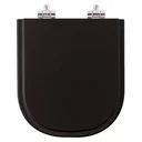 Ver imagem 1 de Assento Sanitário Poliéster Fechamento Lento Flox Preto para vaso Fiori