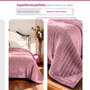 Ver imagem 5 de Manta Cobertor Casal Corttex Luster Canelada 180x220cm Microfibra Antialérgico Super Macio Premium