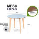 Ver imagem 4 de Mesa Redonda de Madeira de 80cm Branca