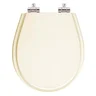 Assento Sanitário Poliéster Fechamento Lento Aries Bege Claro para vaso Eternit - 1