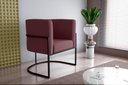 Ver imagem 2 de Poltrona Decorativa Cadeira Veludo Matrix Cairo Sala Recepção Base
