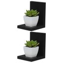 Ver imagem 1 de Kit 2 Prateleiras Buzios 15 X 12cm Preto