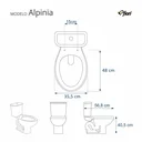 Ver imagem 3 de Assento Sanitário Poliéster Alpinia Branco para vaso Fiori