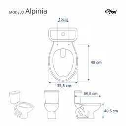 Assento para Vaso Sanitário Fiori Alpinia Branco em Resina - 3