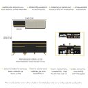 Ver imagem 4 de Armário de Cozinha Compacta 190cm Veneza Multimóveis V3707 Preto/Dourado