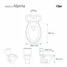Assento Sanitário Alpinia Preto para bacia Fiori 6lpf - 2