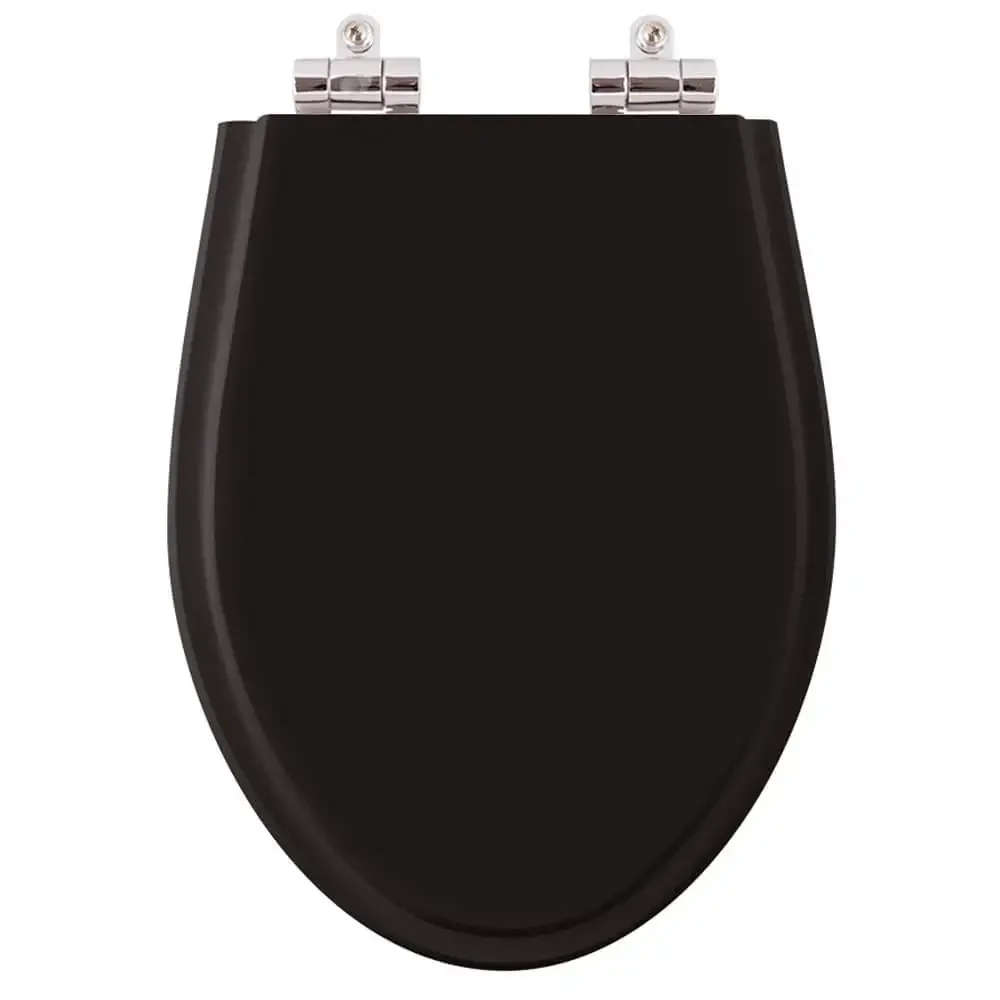 Assento Sanitário Poliester Soft Close Alpinia Preto para vaso Fiori 6lpf - 1